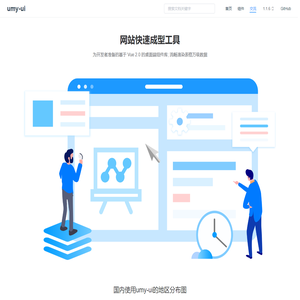 umyui-ui开发文档 - 为开发者准备的基于 Vue 2.0 的桌面端组件库，完美解决表格万级数据渲染卡顿问题